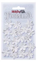 HobbyFun Streudeko Florella 20 Stück, Weiss - Motiv: Blume - Material: Papier - Detailfarbe: Weiss