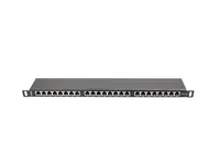 LANBERG 19"" Patchpanel 0,5U 24-Port CAT.5E FTP geschirmt sw