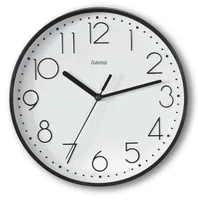 Hama Wanduhr Salina Ø 22 cm, Schwarz - Form: Rund - Detailfarbe: Schwarz - Uhrtyp: Analog - Funksignal: Keine Angaben - Funktionen: Zeit - Detailmaterial: Kunststoff - Glas