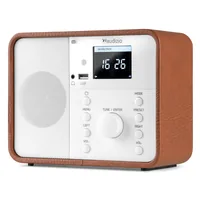 Audizio Internet Radio Nardo Braun/Weiss - Radio Tuner: Internetradio - FM - DAB+ - Stromversorgung: Netzbetrieb - Detailfarbe: Weiss - Braun - Ausstattung: Sleep-Timer - Display - Weckfunktion - Schlummerfunktion - Fernbedienung - Senderspeicher - Typ: T