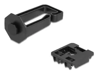 DELOCK Kabelbügel 70 x 24 mm mit Montageplatte schwarz