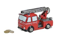 G. Wurm Spardose Feuerwehrwagen 8 x 16 x 10 cm - Breite: 16 cm - Höhe: 10 cm - Länge: 8 cm - Produkttyp Geschenke: Spardosen - Motiv: Feuerwehr