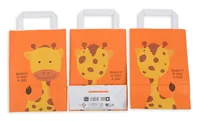 ELCO Geschenktüte Color Animal Giraffe 18 x 8 x 26 cm, 50 Stück - Material: Papier - Motiv: Giraffe - Verpackungsart: Geschenktüte - Detailfarbe: Orange