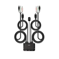 LINDY KVM Switch Compact 2 Port HDMI USB 2.0 Audio