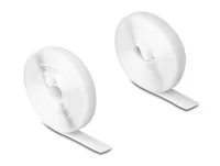 Delock Klettband 5 m x 20 mm mit Haft- und Flauschband Weiss - Breite: 20 mm - Länge: 5 m - Produkttyp: Klettband - Ausstattung Kabelmanagement: Zuschneidbar - Wiederverwendbar - Verpackungseinheit: 1 Stück - Material: Nylon - Polyester