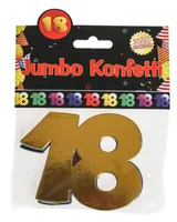 Trendcompany Konfetti 18. Geburtstag 7.5 x 10 cm, Mehrfarbig, 20 Stück - Motiv: Geburtstag - Detailfarbe: Mehrfarbig - Material: Pappe