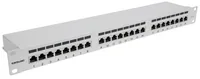 INTELLINET 24-Port Cat6a Patchpanel FTP 1HE grau