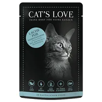 Cat's Love Nassfutter Adult Lachs, 85 g - Tierbedürfnis: Kein besonderes Bedürfnis - Geschmacksrichtung: Fisch - Zertifikate: Keine Zertifizierung - Fleischsorte: Lachs - Packungsgrösse: 85 g - Futtereigenschaft: Getreidefrei - Ohne künstliche Zusätze - G