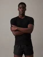 Calvin Klein Wäsche T-Shirt 2P S/S Crew Neck Schwarz, S - Zielgruppe: Herren - Zertifikate: Keine Zertifizierung - Trocknergeeignet: Ja - Waschbar bei: 30 °C - Grösse: S - Eigenschaften: Keine Eigenschaft
