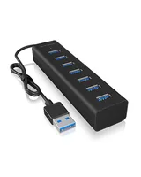 ICY BOX USB-Hub IB-HUB1700-U3 - Stromversorgung: Netzteil - USB - Anzahl Ports: 7 - Detailfarbe: Schwarz - USB Standard: 3.0/3.1/3.2 Gen 1 (5 Gbps) - USB Anschluss 2 (Endgerät): USB-A - USB Anschluss 1 (Quelle): USB-A