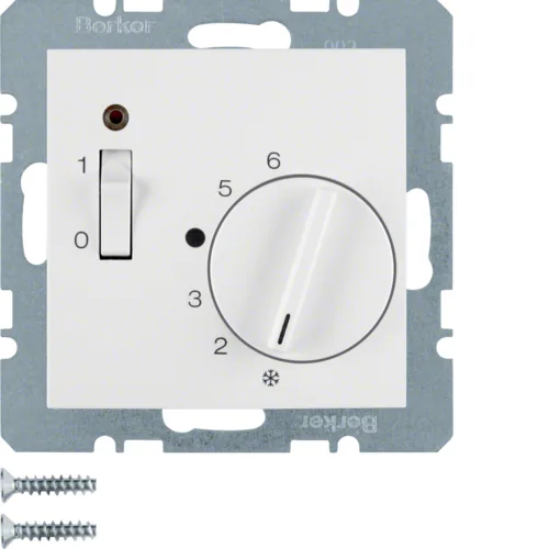 Berker 20308989 Raumtemperaturregler mit Öffner, Zentral stück,