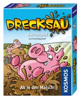 Kosmos Kartenspiel Drecksau – Ab in den Matsch! - Sprache: Deutsch - Kategorie: Logikspiel - Altersempfehlung ab: 7 Jahren - Spieldauer: 10 min - Min. Anzahl Spieler: 2 - Max. Anzahl Spieler: 4