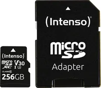 INTENSO Micro SDXC Card PRO 256GB 3433492 with adapter, UHS-I