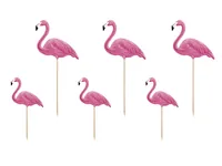 Partydeco Kuchen-Topper Aloha Flamingos 1 Stück, Pink - Material: Papier - Motiv: Flamingo - Verpackungseinheit: 1 Stück - Detailfarbe: Pink