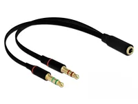 DELOCK Klinkenadapter 3,5mm -> 2x 3,5mm BuSt 0.20m
