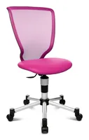 Topstar Kinder Bürostuhl Titan Junior, Rosa - Produkttyp: Bürostuhl - Material Bezug: Polyurethan (PU) - Armlehnen: Nein - Material Fuss: Metall - Rückenart: Netzrücken - Rollenart: Teppichbodenrollen