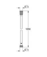 GROHE Duschbrauseschlauch VitalioFlex Silver - Schlauchlänge: 125 cm - Material: Kunststoff - Einsatzort: Dusche - Anschluss: 1/2