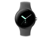 Google Pixel Watch polished silver stainless steel 41mm charcoal active band DE