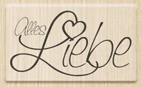 Heyda Stempel Alles Liebe 1 Stück - Motiv: Text - Detailfarbe: Hellbraun