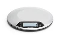 Brabantia Küchenwaage Profile Silber - Bedienungsart: Elektronisch - Sensortasten - Messschritte: 1 g - Tara-Zuwiegefunktion: Nein - Detailfarbe: Silber - Gewicht Max.: 5 kg - Material: Kunststoff