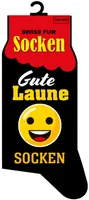 Trendcompany Socken Gute Laune 41-46 - Anlass: Freundschaft - Fun - Geburtstag - Weihnachten - Empfänger Geschenke: Für Frauen - Für Männer - Produkttyp Geschenke: Socken