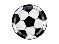 Partydeco Einwegteller Fussball 18 cm, 6 Stück, Schwarz/Weiss - Produkttyp: Einwegteller - Materialtyp: Papier - Material: Pappe - Detailfarbe: Schwarz - Weiss - Verpackungseinheit: 6 Stück