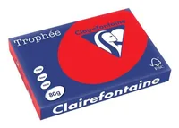 Clairefontaine Kopierpapier Trophée Colored Copy FSC A3, Rot, 80 g/m² - Geeignet für Drucker: Universal - Grammatur: 80 g/m² - Papiertyp: Kopierpapier - Materialeigenschaften: FSC®-zertifiziert - Verpackungseinheit: 500 Stück - Papierformat: A3