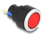 DELOCK 16mm Kunststoff Signallampe rot Lötversion