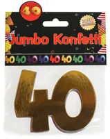 Trendcompany Konfetti 40. Geburtstag 7.5 x 10 cm, Mehrfarbig, 20 Stück - Motiv: Geburtstag - Detailfarbe: Mehrfarbig - Material: Pappe