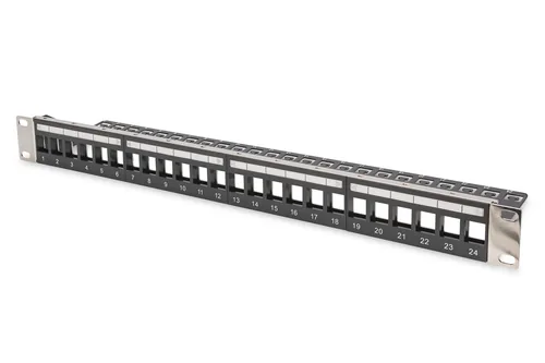 MODULAR PATCH PANEL SHIELDED 24-PORT COLOR BLACK