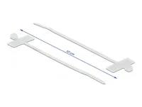 Delock Kabelbinder mit Beschriftungsfeld L 100 x B 2,5 mm weiß 10 Stück