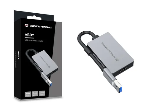 CONCEPTRONIC Adapter USB-A3.0->HDMI1.4 1080P60Hz grau