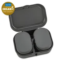 Koziol Lunchbox Pascal Ready Mini Schwarz/Grau - Materialtyp: Biokunststoff - Unterteilungsmöglichkeit: Nein - Material: Biozirkulärer Kunststoff - Detailfarbe: Grau - Schwarz - Spülmaschinenfest: Ja - Set: Ja