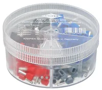 Knipex Aderendhülsen 2x 0.75 - 2x 2.5 mm², 200 Stück - Detailfarbe: Mehrfarbig - Min. Kabelquerschnitt: 0.75 mm² - Max. Kabelquerschnitt: 2.5 mm² - Produkttyp: Hülsen - Isolierungsart: Teilisoliert