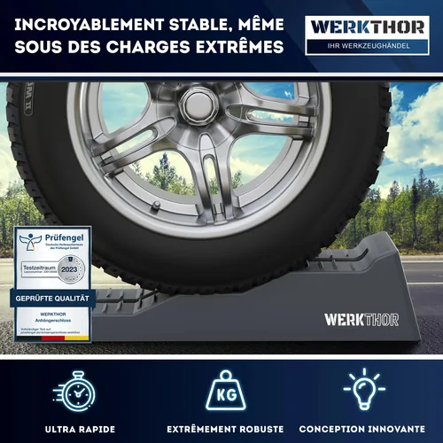 Werkthor Flache Auffahrkeile 2er Set, Grau - Nachhaltigkeit: Nicht angegeben - Zubehörtyp: Rampe/Keil