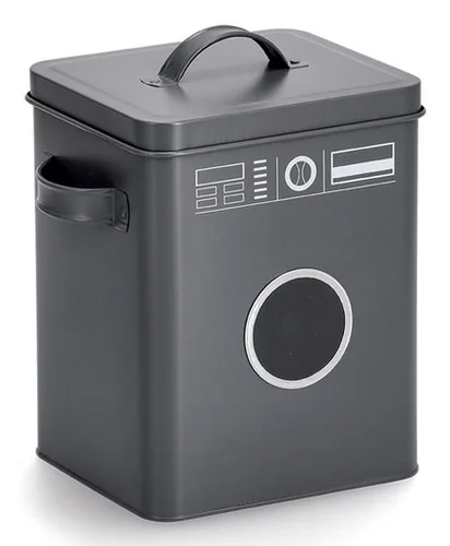 Zeller Present Waschmittelbox 18 x 15.5 x 23 cm, Metall, Anthrazit - Detailfarbe: Anthrazit - Verpackungseinheit: 1 Stück - Volumen: 6 l - Material: Metall