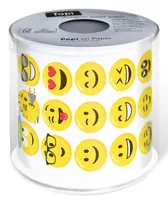 Paper + Design Toilettenpapier Smileys  Rollen, 3-lagig, Gelb/Weiss - Anzahl Rollen: 1 - Detailfarbe: Gelb - Weiss - Anzahl Lagen: 3