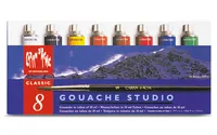 CARAN D'ACHE Deckfarbe Gouache 2001.408 8 Farben Pinsel