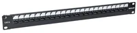 INTELLINET Abschließbares 24Port 19"" Cat6 Patchpanel UTP 1HE