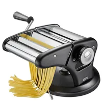 GEFU Pastamaschine Pasta Perfetta Excellence Silber - Detailfarbe: Weiss matt - Pastasorte: Lasagne - Tagliatelle - Tagliolini - Gerätetyp: Pastamaschine - Betriebsart: Manueller Betrieb - Ausstattung: Reinigungsbürste - Vakuumierschlauch - Material: Alum
