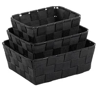 Kela Bad-Utensilienhalter Alvaro 3-teilig, Schwarz - Befestigung: Keine - Detailfarbe: Schwarz - Wandmontage: Nein - Utensilienhalter Typ: Bad Utensilienhalter - Detailmaterial: Polypropylen (PP) - Grundmaterial: Kunststoff