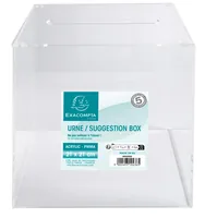Exacompta Einwurfbox, Transparent - Papierformat: 21 x 21 cm - Aussenanwendung: Keine Angaben - Detailfarbe: Transparent
