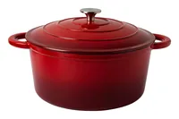 Lunasol Kochtopf Jupiter 6 L, 28 cm emailliert Rot - Material: Gusseisen - Topfart: Kochtopf - Kompatible Kochfelder: Elektro - Glaskeramik - Induktion - Antihaftbeschichtung: Ja - Detailfarbe: Rot - Spülmaschinenfest: Ja