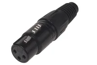 Bemero Stecker BC1001BK-F 3-Pol XLRf female Stecker schwarz - Audio Steckertyp: XLR 3 Pole - female - Anwendungsbereich: Live/Bühne - Installation - Studio