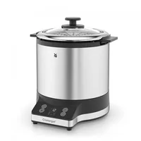 WMF Reiskocher Küchenminis 1 l - Funktionen: Reis - Dampfgaren - Detailfarbe: Silber - Schwarz - Leistung: 220 W - Warmhaltefunktion: Ja - Timerfunktion: Ja - Volumen: 1 l
