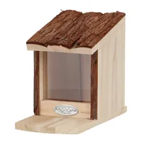 Esschert Design Futterspender Eichhörnchenfutterhaus mit Rindendach - Tierart: Eichhörnchen - Produkttyp: Futterstelle - Farbe: Braun