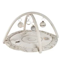fehn 3-D-Activity-Decke Faultier, Grau/Beige - Material: Polyester - Plüsch - Detailfarbe: Beige - Grau - Produkttyp: Krabbeldecke mit integriertem Spielbogen