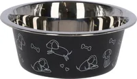 Kerbl Edelstahlnapf mit Motiv 1800 ml, Schwarz - Produkttyp: Futternapf - Tierart: Hund - Material: Edelstahl
