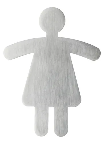 DURABLE PICTO WC-Symbol: Damen HxB120x91mm silber