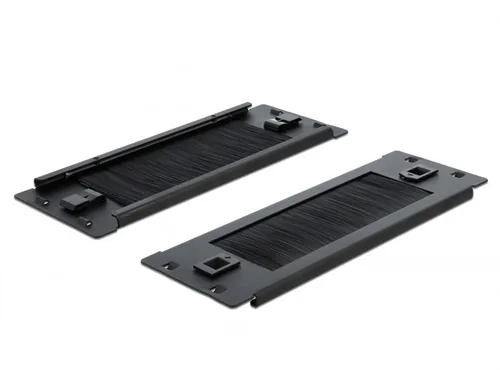 DELOCK 10"" Kabelmanagement Bürstenleiste 2 HE schwarz